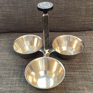 Vintage Rare Stanley Roberts Stainless Steel Relish Set